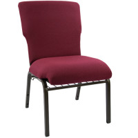 Flash Furniture EPCHT-104 Advantage Maroon Discount Church Chair - 21 in. Wide